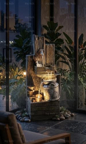 Image of Antique Tap Look Fountain for Indoor Outdoor Living Room Home Decor Garden Decoration and Drawing Room