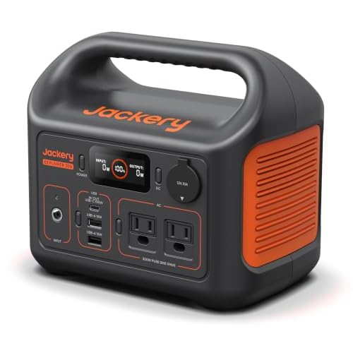 Jackery Portable Power Station Explorer 300, 293Wh Backup Lithium Battery, 110V/300W Pure Sine Wave AC Outlet, Solar Generator