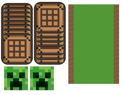 Minecraft Party Birthday Plates Napkins Tablecloth | Minecraft Party Theme