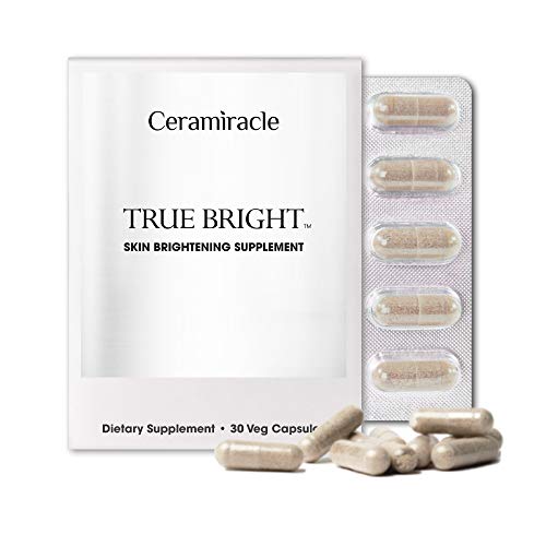 Ceramiracle True Bright Skin Brightening Supplement | Radiant Skin, Reduce Pigmentation, Antioxidants, Fix Skin Tone | Sakura Extract, Tomato Colorless Carotenoids, Olive Hydroxytyrosol | 30 Days