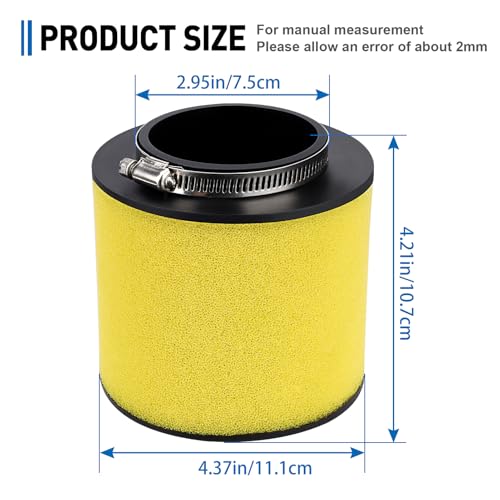 Image of 2-Pack TRX 300 400 450 Air Filter for Honda Fourtrax 300 TRX300 TRX300FW 1992-2000 Foreman 400 TRX400FW 1995-2000 Foreman 450 TRX450ES TRX450S TRX450FE TRX450FM 1998-2004 Replacement 17254-HC5-900