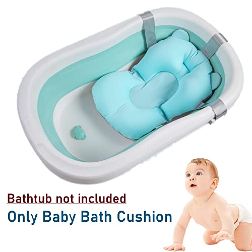 Image of Infant Baby Bath Cushion Bathtub Support Infant Baby Shower Seat Bather Foam Floating Soft Bath Pillow Bathtub Insert Tray Non-Slip Portable Newborn Shower Bath Mat for Baby 0-12 Months