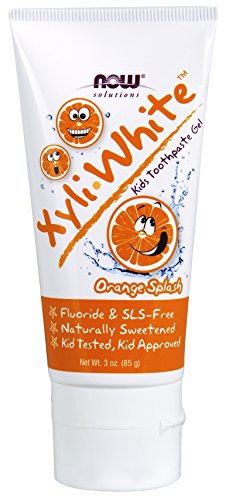 NOW Solutions XyliWhite Orange Splash Toothpaste Gel for Kids, 3-Ounce