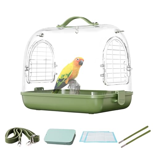 Cage de perruche claire portable et sac de transport à oiseaux pour conures - 2