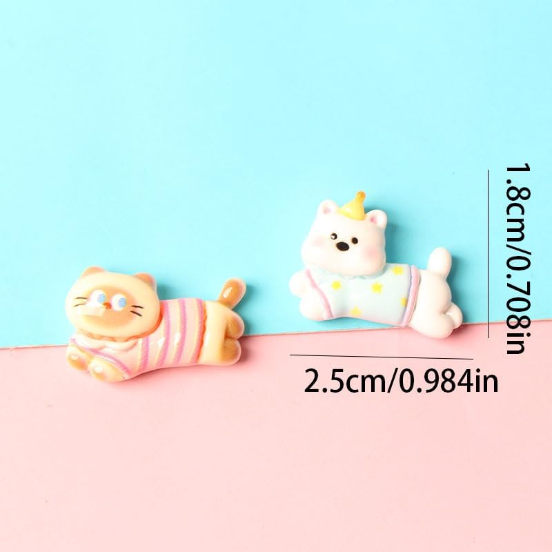 28-Piece Cute Cat-Shaped Resin Beads – Pastel Colors for DIY Crafts, Jewelry Making & Phone Case Decor image 4