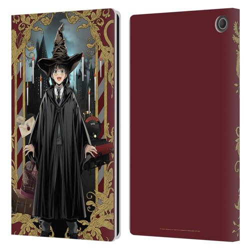 Étui portefeuille Amazon Fire Max 11 2023 Harry Potter housse cuir anime japonaise
