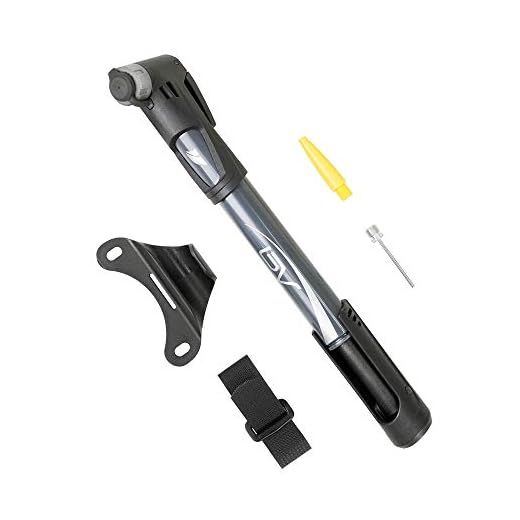 BV Mini Bike Pump Portable Frame Pump, Air Ball Pump Inflator with Ball Pump Needles, 120PSI High Pressure, Fits Presta & Schrader- Smart Valve