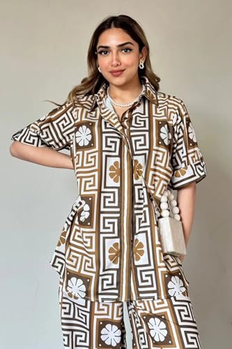 Image of Leriya Fashion Womens Co-ord Set Stylish | Summer Cord Set | Jumpsuit for Western Party Suit | Formal Office Wear & Casual Look | Summer Travel Co Ord Set Beach & Holiday Look