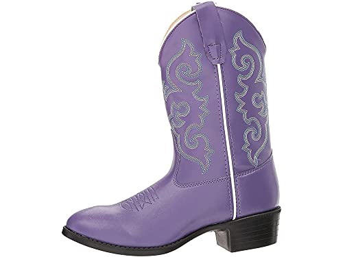 Old WEST Girl's Toddler/Little Kid Pearlized Faux Leather Round Toe Cowboy Boots2