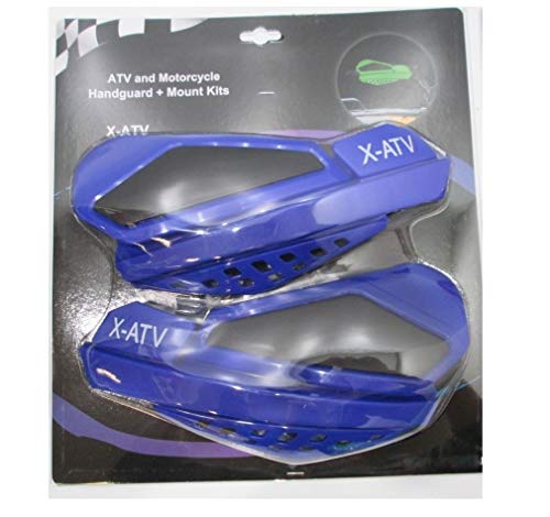 Protège-mains YC408-1 - En aluminium - Bleu - Pour moto, quad, ATV, cross et enduro