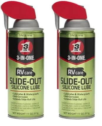 3-IN-ONE RVcare Slide-Out Silicone Lube, Premium RV Slide-Out Lubrication, 11 OZ (2-Pack)