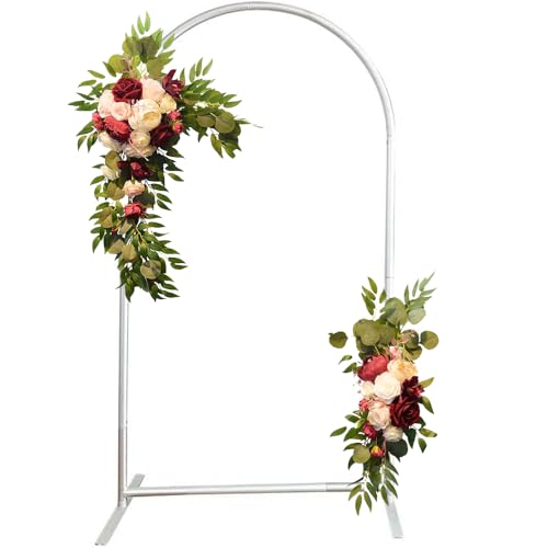 Arch Backdrop Stand,Aluminum Alloy Metal Wedding Ceremony Baby Shower Birthday Party Garden Floral Balloon Support,Assemblable (3x5ft(90x150cm))