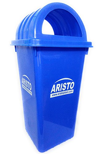 Image of Square Dome Lid Big Garbage Waste Dustbin Trash Bucket 80 Liters Blue Color Can Be Used for Garbage Waste Management (Wet & Dry)