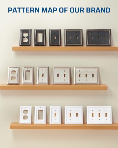 Placas de cubierta de interruptor de luz de palanca única 4.92 x 3.15 pulgadas 8