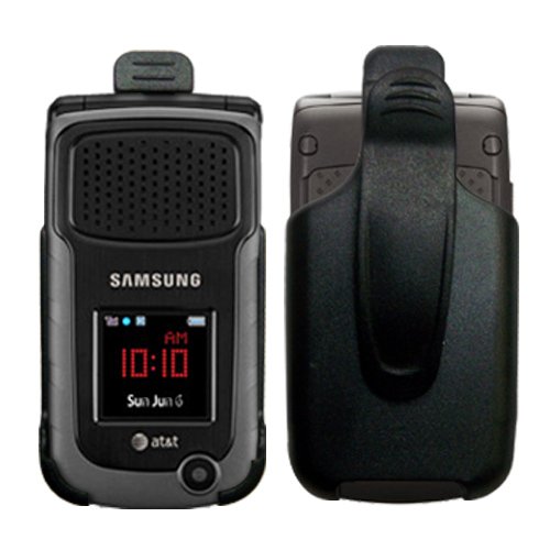 Cbus Wireless Black Holster Case w/ Ratcheting Belt Clip for Samsung Rugby II / 2 SGH-A847