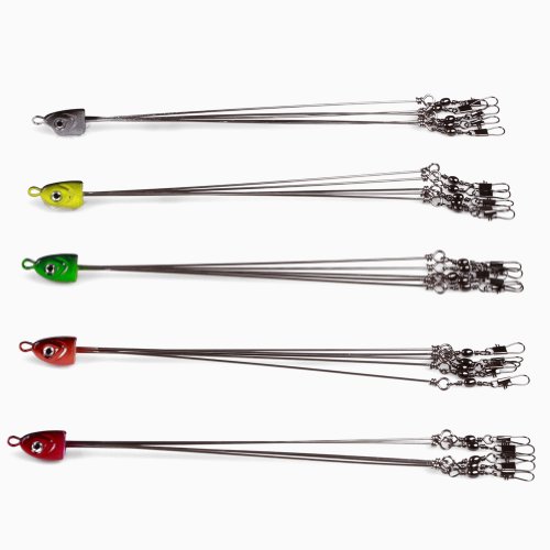 FREE FISHER Alabama Rig Umbrella for Bass Fishing 5 Wires Swivels Arms Swim Baits Lures Bait Kit for Freshwater Trout Salmon 5 Pcs