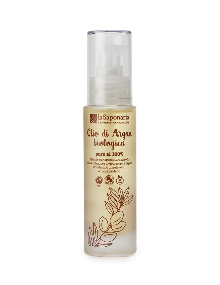 La Saponaria | Olio di Argan bio, Puro al 100% spremuto a freddo, 50ml