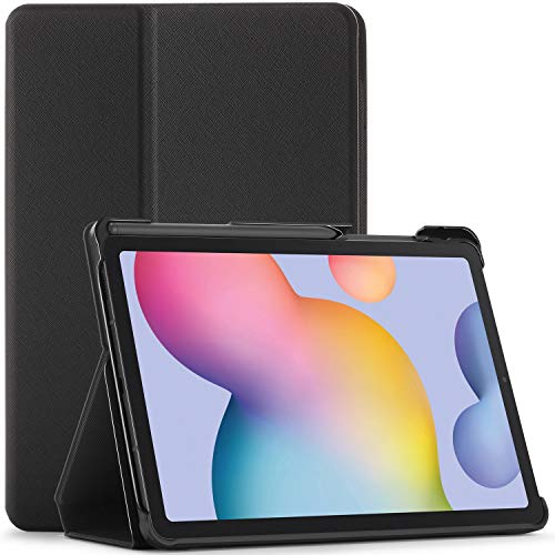 FC Cover for Samsung Galaxy Tab S6 Lite - Protective Galaxy Tab S6 Lite Case Stand with S Pen Holder - Black - Slim, Smart Auto Sleep-Wake, Samsung Galaxy Tab S6 Lite 10.4 2022 & 2020 Case, Cover