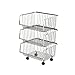 Etagere Carrosserie en acier inoxydable de 3 niveaux en acier inoxydable Carrosserie Cuisine Basket Plancher Plancher Multi-couches Pot Rack Placez l'étagère de panier de rangement des fruits Range As