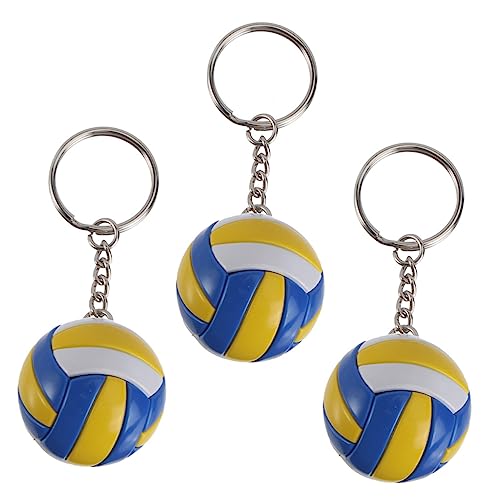 Porte-clés de volley-ball Yardwe en PU design 3D pour sac de sport