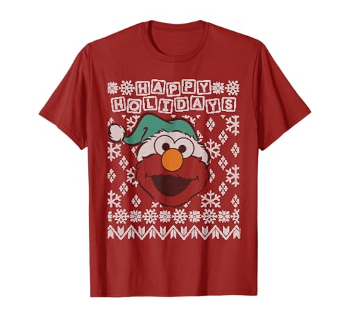 T-shirt Elmo de Noël style kitch idée cadeau originale Sesame Street pour les fans de pop culture