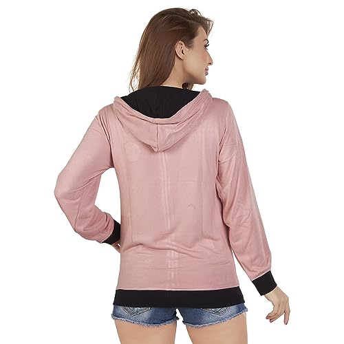 Image of CAUSTIC Women's Hoodie Jacket Sweatshirt - Casual Full Zip Up Long Sleeve Cotton Blend Outwear with Pockets & Hooded Top (White)