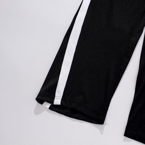 Girls Wide Leg Track Pants Side Stripe Sweatpants Elastic Waist Baggy Pants3