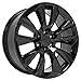 OE Wheels CV32 22 Inch Rim Fits Silverado 1500 Style 6x139.7 22x9 Gloss Black - Hollander 5916 (1)