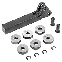 7 stücke Rändelwerkzeug Schwarz Stahl Rändel 0,5/1 / 2mm Diagonale Dual Linear Rad Für Bearbeitungsmaschine Oberflächenmuster