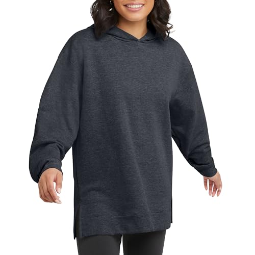Hanes Women's EcoSmart Fleece Hoodie, Cotton Sweatshirt for Women, Kanga Pocket