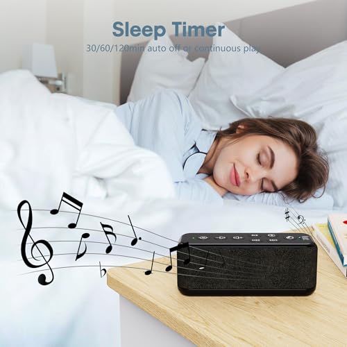 Sound-MachineBattery-Powered-Portable-White-Noise-Machine-for-Sleeping-Adults-Baby-Kids15-Soothing-Sounds3060120-mins-Auto-Off-Timer8-Level-VolumeMemory-FunctionType-C-ChargingHeadphone-Jack