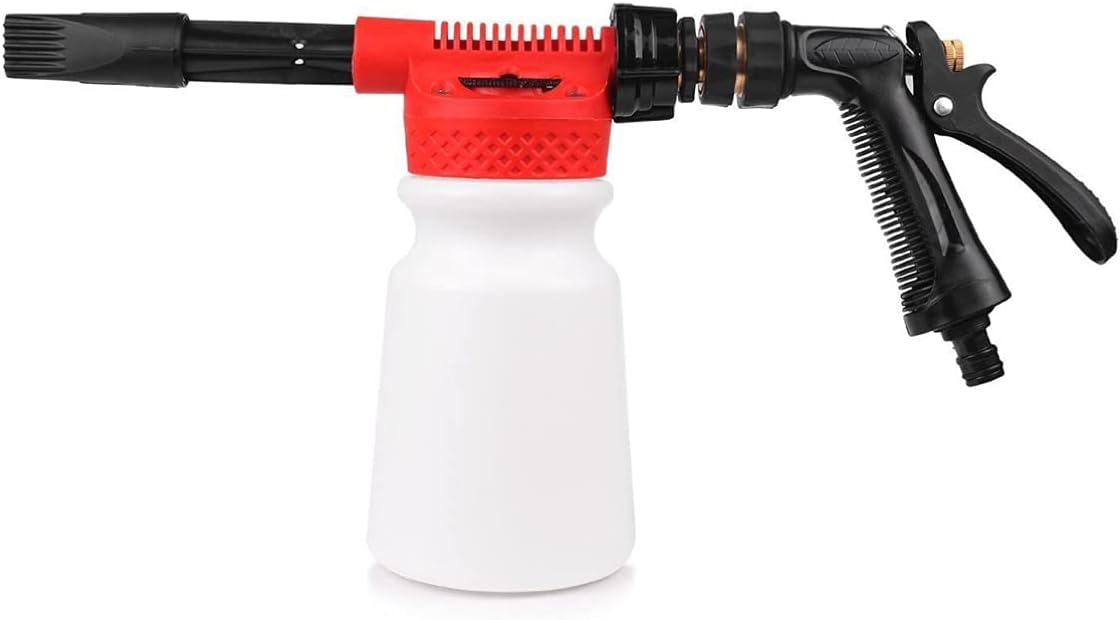 Wakauto Car Cleaning Sprayer Ratio for Car Wash Portable Design for Motorcycles and Vehicles Red