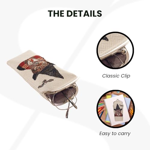 Image of Signare Tapestry Glasses Case for Women Eyeglass Case with Fashion Pattern Design
