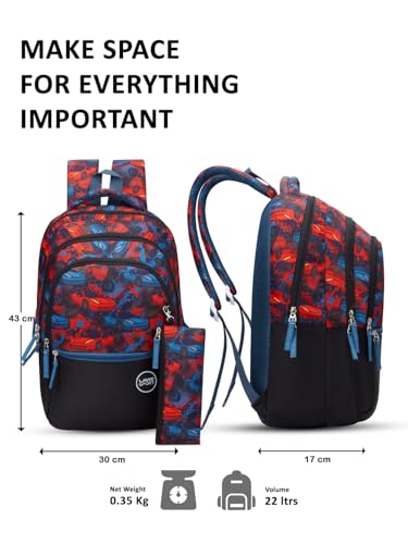 Image of Lavie Sport Race Backpack | 22 Liters | Rain Cover | Gift for Boys & Girls
