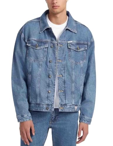 Veste camionneur oversize en jean GUESS au design vintage et ample