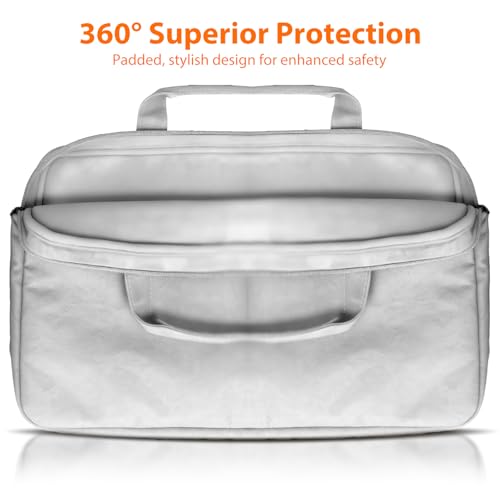 Image of Hand-held Laptop Sleeve Case Water-Resistant Protection Cover with Front Pocket Retractable Handle Computer Bag for 15.6 Inch Compatible with Laptop /Notebook /Tablet ，Grey