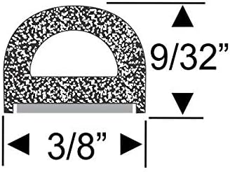 Steele Rubber Products 83-1017-377 Boat 9/32" Small Hollow Half Round with Peel-N-Stick Sold as a 30ft Strip