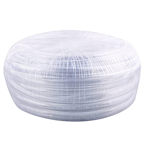 DERNORD PVC Tubing 1/2"ID X 5/8"OD Flexible Clear Vinyl Hose 50 Feet for Food Grade