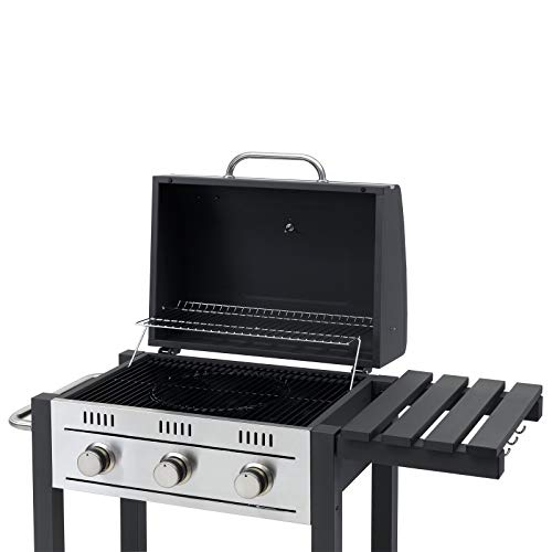 Foto von tepro Gasgrill Toronto, 3 Edelstahl-Brenner je ca. 3,0 cmkW, Grillfläche: ca. 56 x 41,5 cm, 3167, 58 x 114 x 108,5 cm