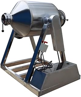 INTBUYING 200L Dry Powder Mixer Granule Food Powder Mixer Machine Stainless Steel Mentle Powder Blender Drum 110V 3kw