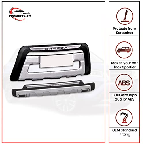 Image of Acrylonitrile Butadiene Styrene (ABS) Front & Rear Bumper Protector Guard for Maruti Suzuki Brezza