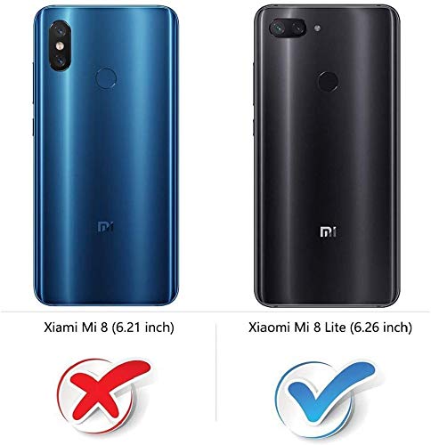 Necklace Case for Xiaomi Mi 8 Lite Cover with Neck Strap Phone Chain Case Crossbody Necklace with Cord Transparent Silicone Case with Adjustable Lanyard Case with Strap Cord - Image 2