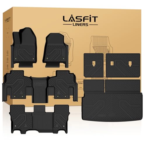 LASFIT Floor Mats for Jeep Wagoneer 2022-2024 2025 8 Seaters