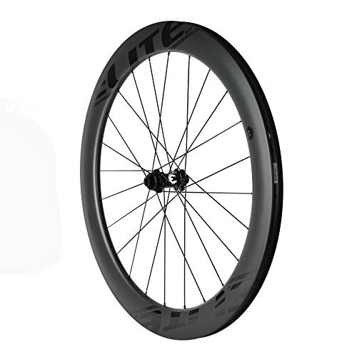 Elitewheels Carbon Wheelset 700C Disc Brake 60Mm ：Road Bike Carbon Wheels Road Cycling Ud Matte Tubeless Tubeless Compatible Clincher #TOP2