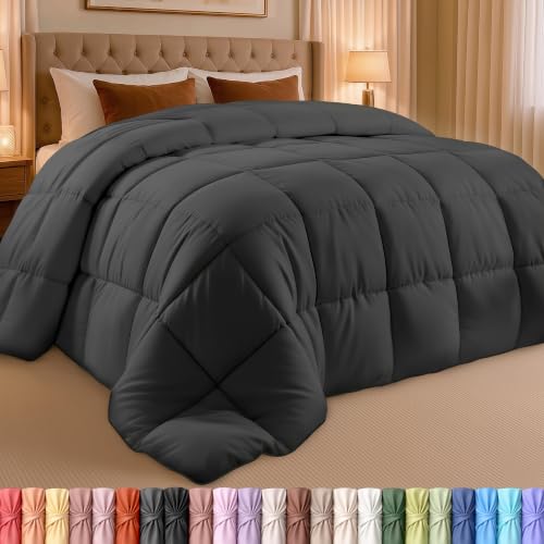 Image of Utopia Bedding Oversize King Comforter, Duvet Insert, Grey, 116 x 98 Inches