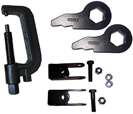 QSA 1" - 3" Adjustable Lift Keys + Shock Extenders + Torsion TOOL. Compatible with 1999-2006 Chevrolet Silverado 1500 4WD / GMC Sierra 1500 4WD