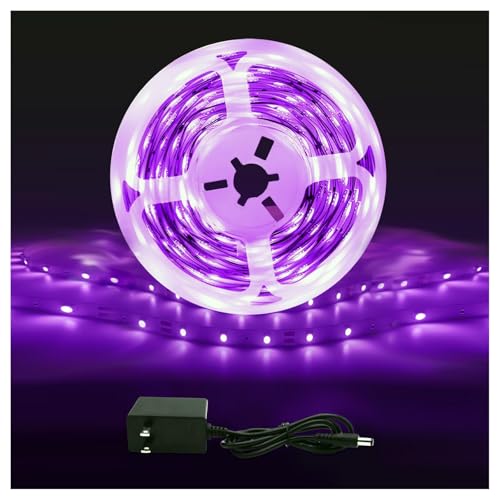 roperry 40ft LED Black Light Strip Kit, 720 Units Lamp Beads, Non-Waterproof Blacklights for Glow Party, Indoor Birthday, Body Paint,Halloween (Indoor)