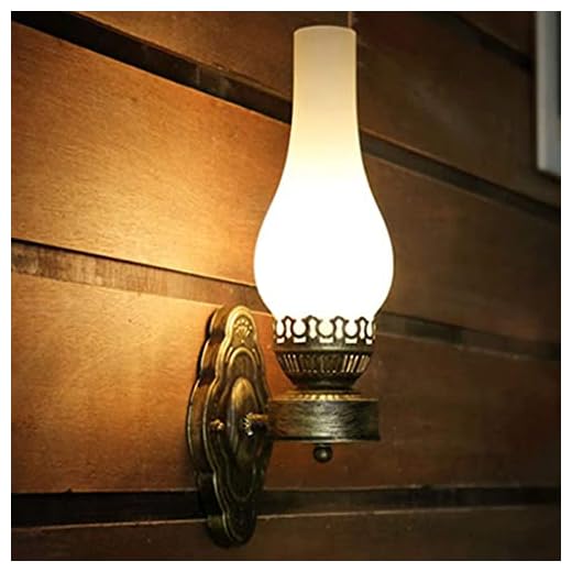 Applique Murale Lampe Murale Vintage Lampe À Huile Spots Éclairage Mural Bougie Design Rétro Luminaire E27 Abat-Jour En Verre Industriel Métal Rustique Fer Café Restaurant Chambre Bar Cuisine