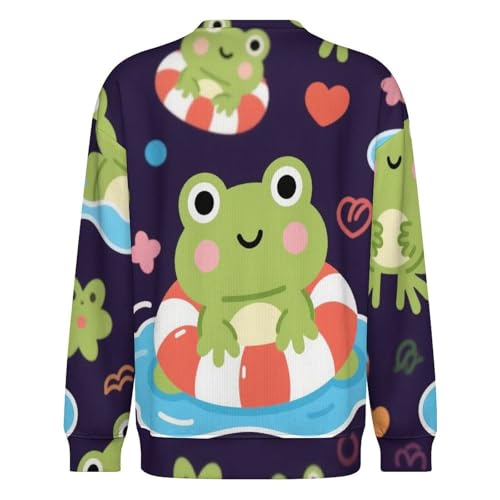 Cute Cow Poops Crewneck Sweater Men Funny Crew Neck Sweater Long Sleeve Casual Lightweight Pullover4