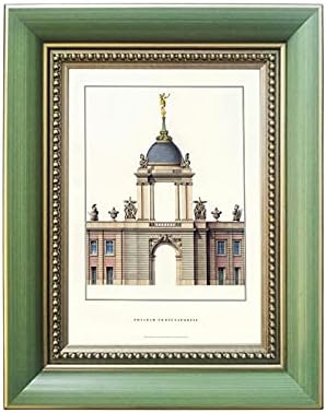 BWPFRAME Vintage Picture Frames 5x7 Green with Real Glass Solid Wood Frames For Table Top or Wall Mounting Display(Green, 5x7)